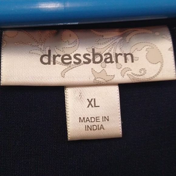 Dress Barn Navy blue dress with orange accents - Picture 4 of 5